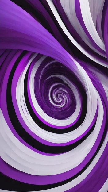 Abstract purple and white spiral line generative art by ai