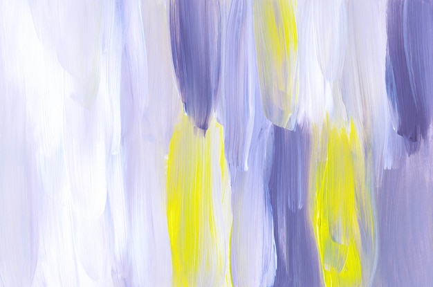 Abstract purple, white and yellow art painting background texture