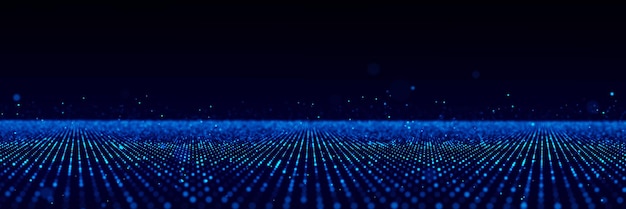 abstract radiant mesh background glow of futuristic sound particles flow digital structure 3d rendering