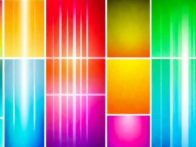 Abstract rainbow color paint tiles pattern art background