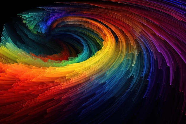 Abstract rainbow colorful Generate Ai