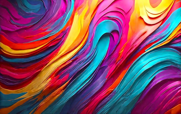 Photo abstract rainbow colors abstract waves splash lines banner background wallpaper