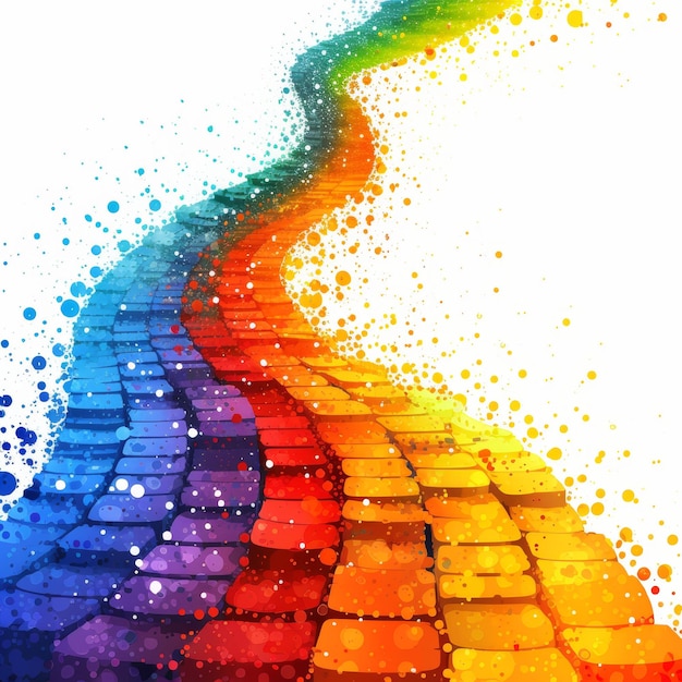 Abstract Rainbow Illustration Generatieve AI.