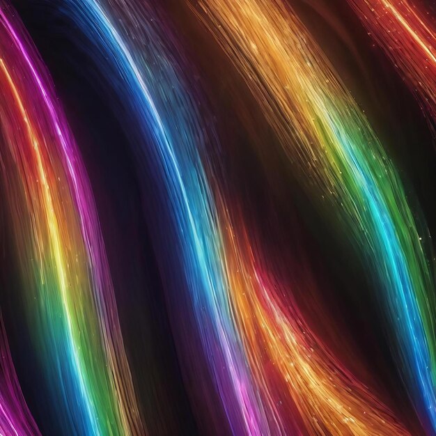 Abstract rainbow light trails background