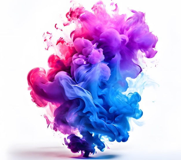 Abstract rainbow smoke on white background