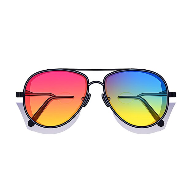 Abstract Rainbow Sunglasses on white