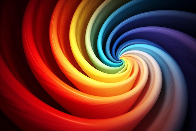 Abstract rainbow swirl