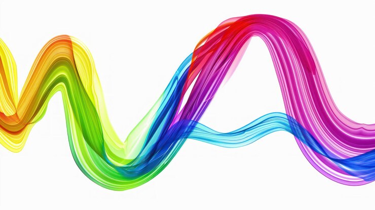 Photo abstract rainbow wave
