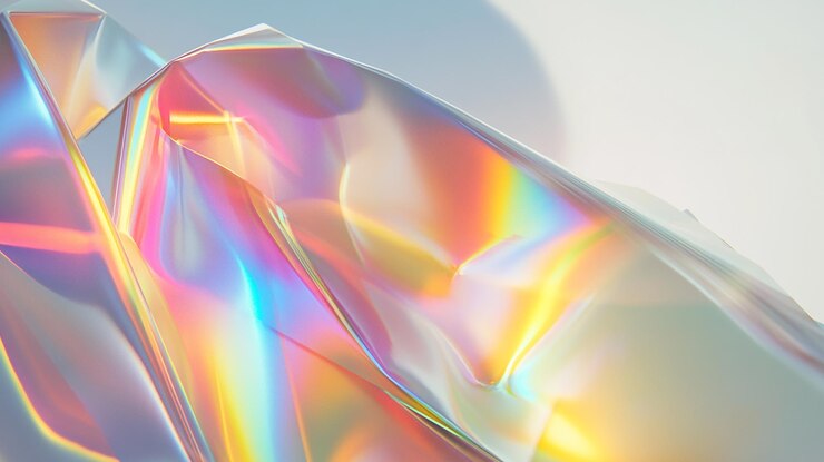 Photo 추상적인 무지개 백색 배경 디자인 3d 렌더링
