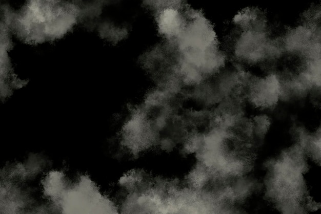 Abstract real dust floating over black background