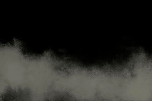 Abstract real dust floating over black background