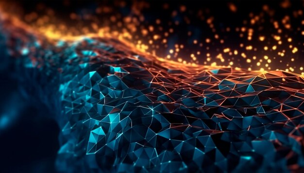 Abstract realistic technology particle background