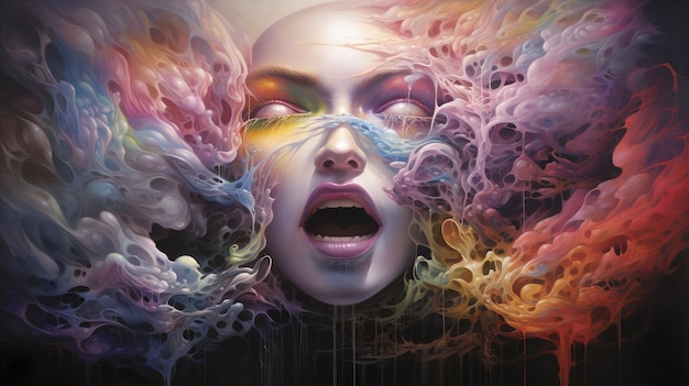 Premium AI Image  the abstract realm of the human psyche the mind's 