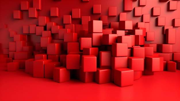 Abstract red background generated by ai