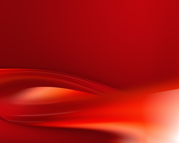 Abstract red background with flowing waves