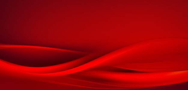 Abstract red background with flowing waves