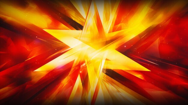 Photo abstract red background with golden yellow stars