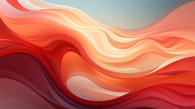 Abstract red background with smooth lines vector illustration for your design