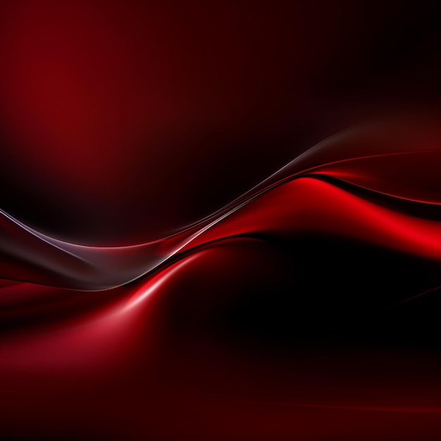 抽象的な赤い背景で 滑らかな線と波が生み出される