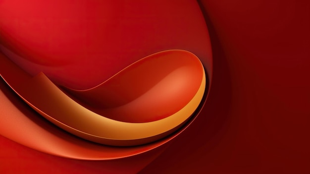 バナーの波の赤い背景と抽象的な赤い背景
