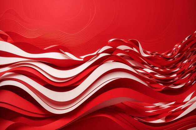 Photo abstract red background with waves