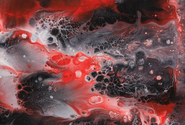 abstract red black acrylic paint pattern background