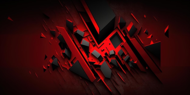 Abstract red and black background