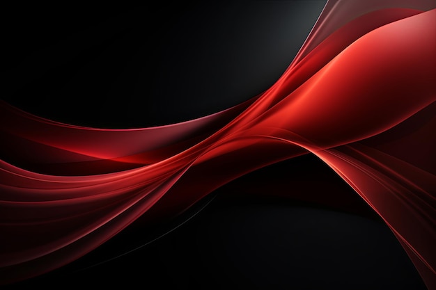 Abstract red and black gradient wavy shapes background vibrant 3d render wallpaper