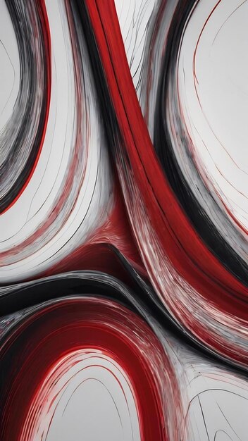 Abstract red and black lines background 3d render