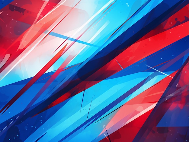 Photo abstract red and blue background