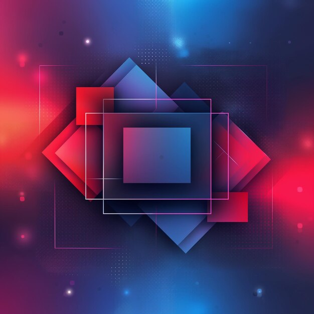 Abstract red and blue rectangles background