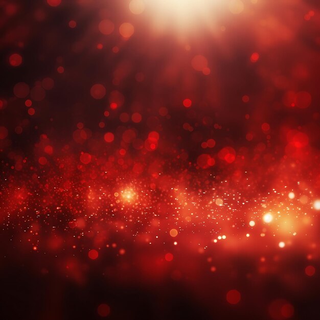 Abstract red bokeh background Christmas and New Year concept