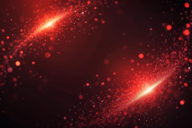 Photo abstract red bokeh circles beautiful bright illustration background with particles