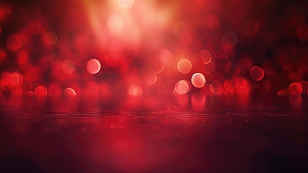 Abstract Red Bokeh Lights Background