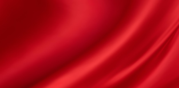 Photo abstract red fabric with soft wave texture background