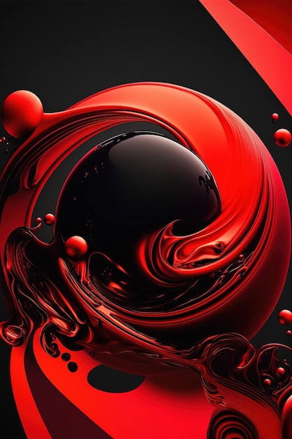 Photo abstract red futuristic wallpaper