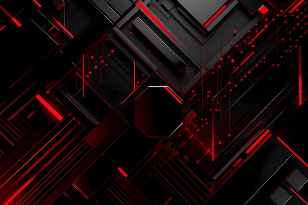 Photo abstract red geometric shapes background