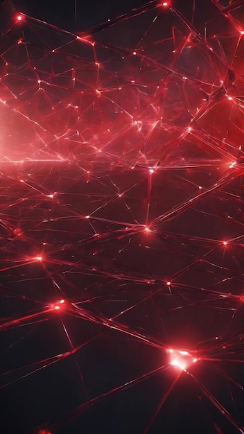 abstract red geometrical background connection structure science background