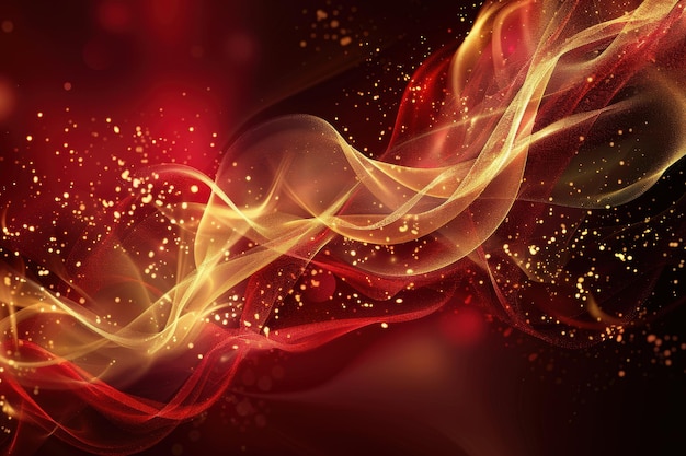 abstract red and gold design with dynamic lines and glittering effects ar 32 job id fc3893305a2349cb