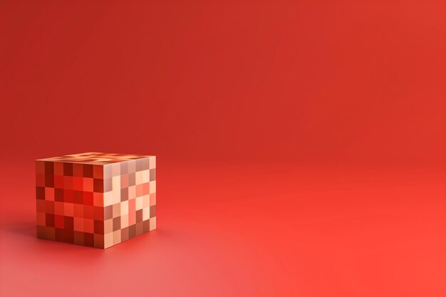 抽象 赤色グラディエント CubexA