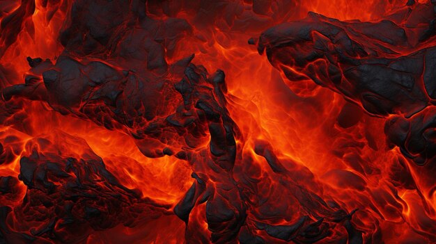 Photo abstract of red lava rock background