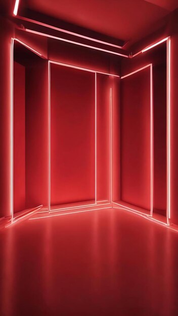 Abstract red light studio background with gradient