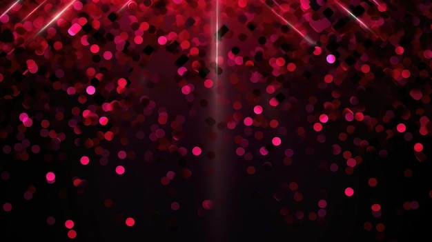 Photo abstract red lights on black background