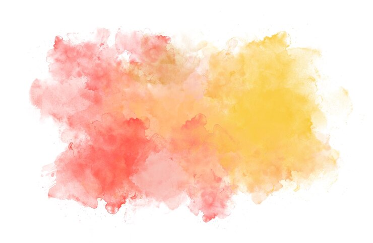 Photo abstract red orange watercolor brush drop background. splash on paper. this is a hand drawn.