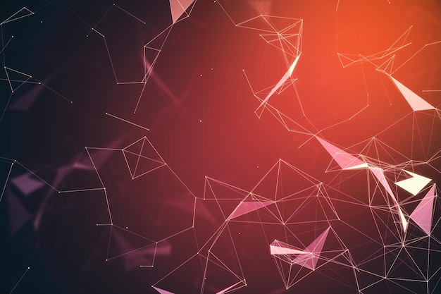 Abstract red polygonal background