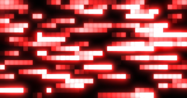 Abstract red retro pixel hipster digital background made of moving energy brick squares