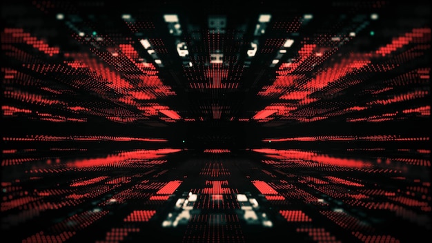 Abstract Red Sci-fi Background