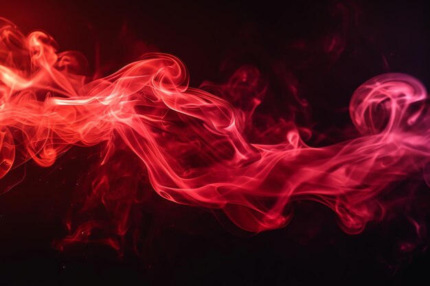 Abstract red smoke on black background