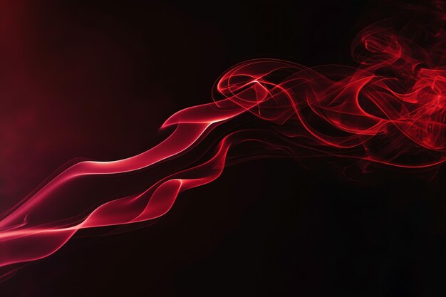 Abstract red smoke on black background