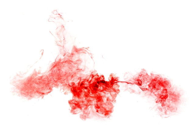 abstract  red smoke flow on white background